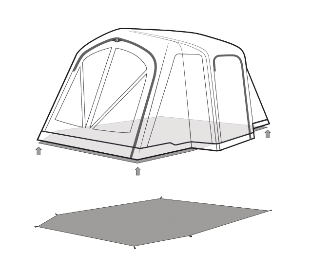 Outwell Montana 4 Air Footprint Groundsheet 2025