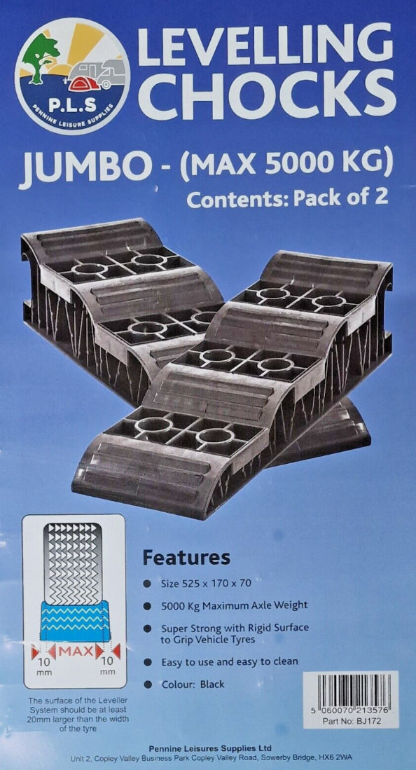 Jumbo Levelling Blocks (Pair) Black Max 5000kg