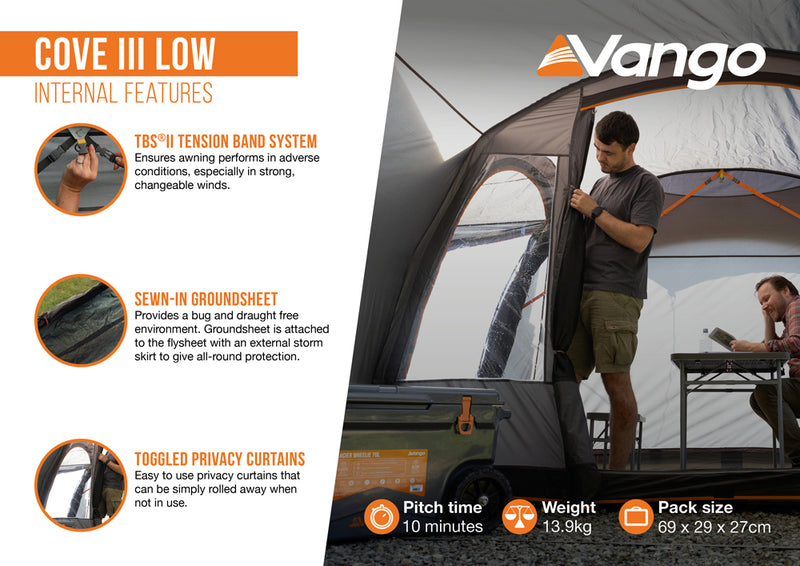 Vango Cove III Low Drive-away Awning 2025