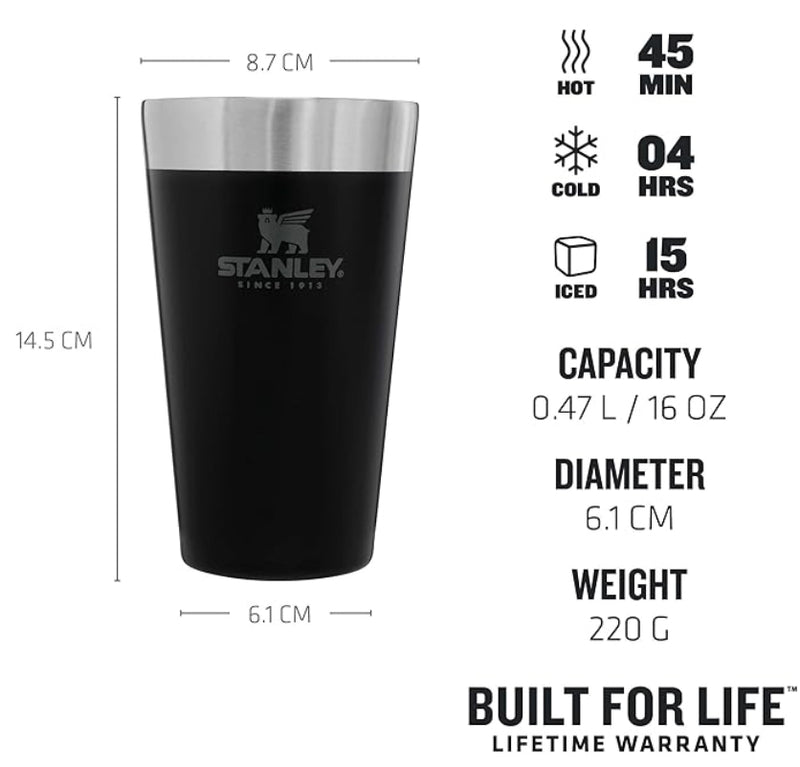 Stanley Stacking Beer Pint 0.47lt Black