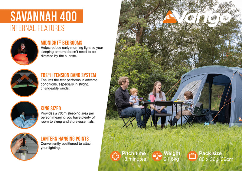 Vango Savannah 400 Tent Package 2025