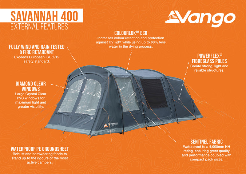 Vango Savannah 400 Tent Package 2025