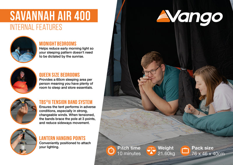 Vango Savannah Air 400 Tent Package 2025