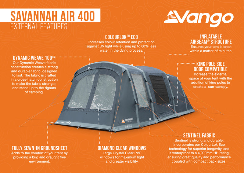 Vango Savannah Air 400 Tent Package 2025