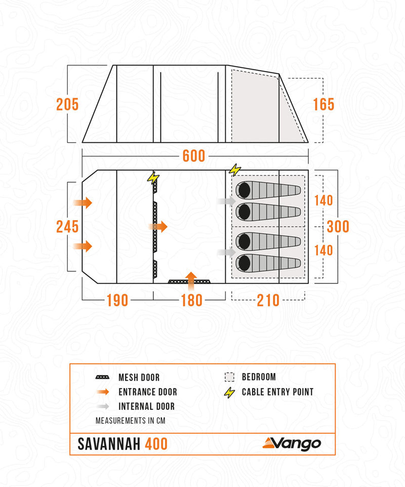 Vango Savannah 400 Tent Package 2025