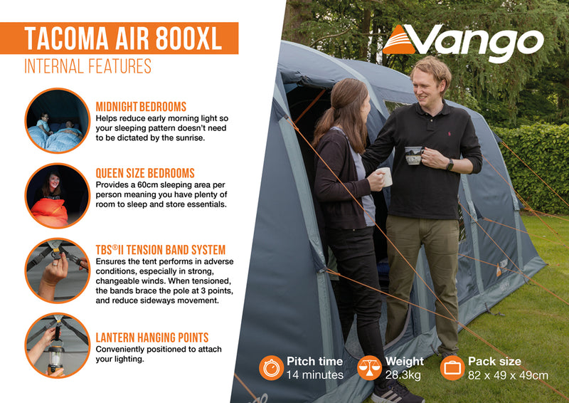 Vango Tacoma Air 800XL Tent Package 2025