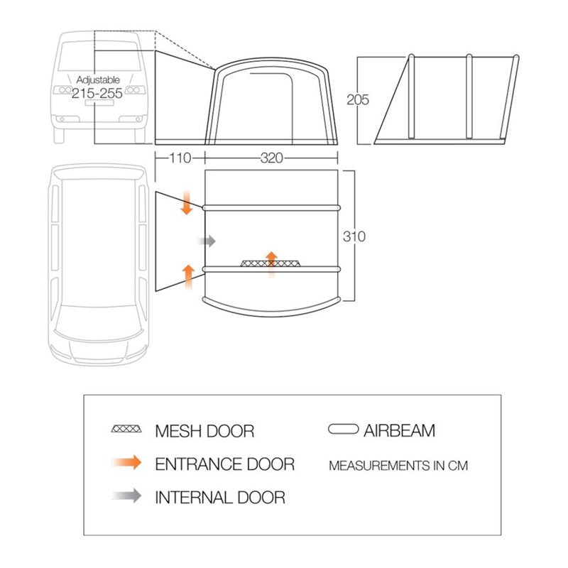 Vango Cove III Air Mid Drive-away Awning 2024