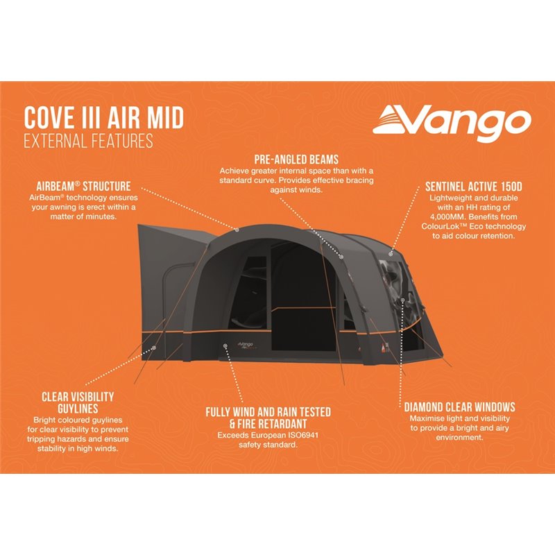 Vango Cove III Air Mid Drive-away Awning 2025