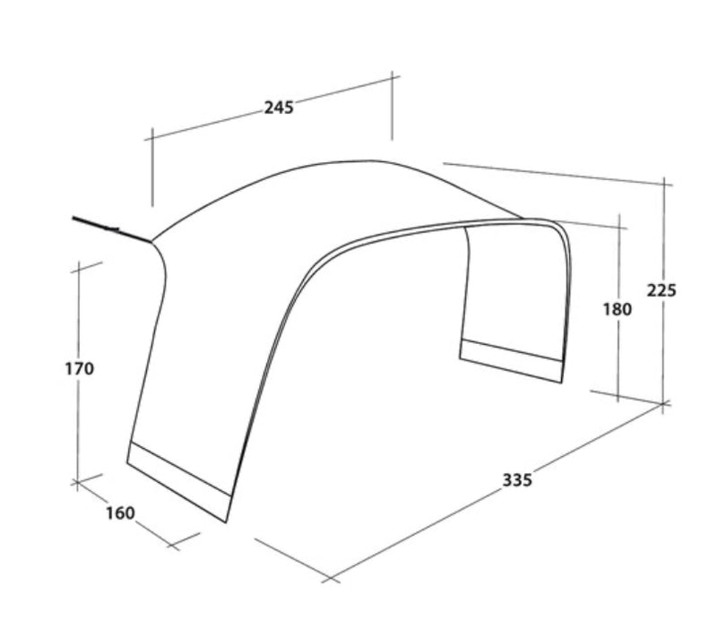 Outwell Air Shelter Tent Conection