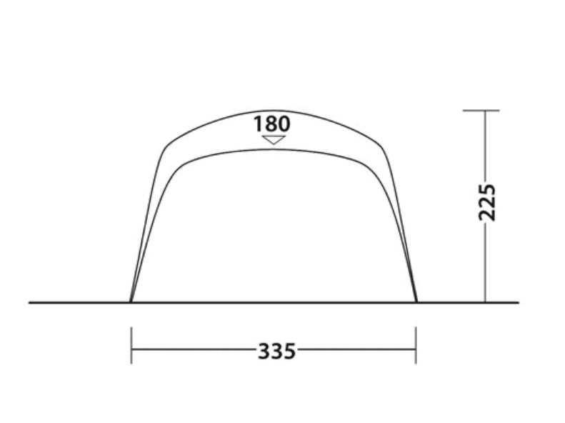 Outwell Air Shelter Tent Conection