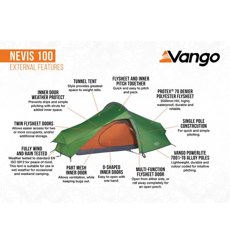 Vango Nevis 100 Backpacking Tent 2024