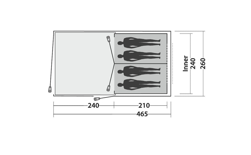 Easy Camp Galaxy 400 Tent Steel Blue 2023