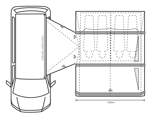 Outdoor Revolution Movelite T3E Inflatable Low Drive-away Awning