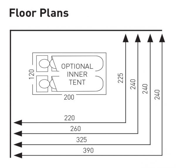 Sunncamp Swift Air 260 SC Awning 2024