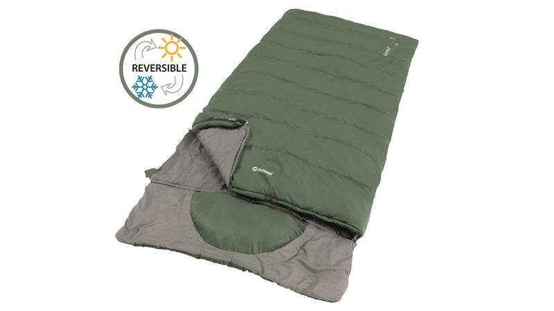 Outwell Contour Lux XL Sleeping Bag 'L Zip' Green