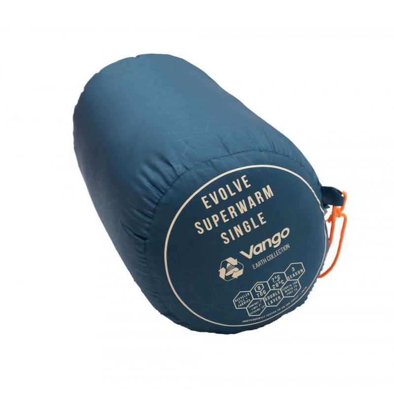 Vango Evolve Superwarm Single Sleeping Bag Moroccan Blue