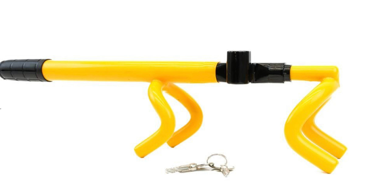 Streetwize Double Hook Steering Wheel Lock Yellow S.K Camping & Leisure