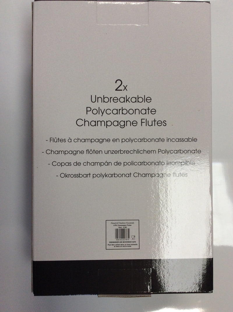 Champagne flutes in polycarbonate 1 x 2 (pair)