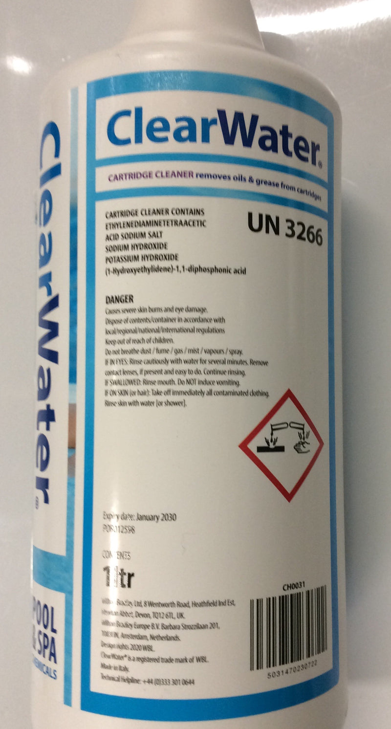 Clearwater cartridge cleaner 1lt