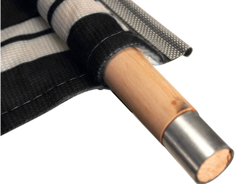9 Pole Windbreak Navy/Burgundy Wooden Pole