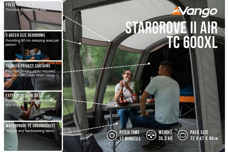 Vango Stargrove TC 600XL Inflatable Air Polycotton Tent 2024