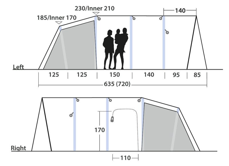 Outwell Vermont 7 Air Inflatable Tent 2025