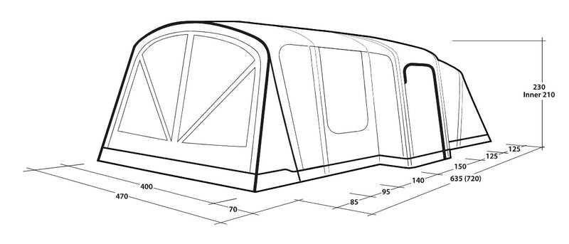 Outwell Vermont 7 Air Inflatable Tent 2025