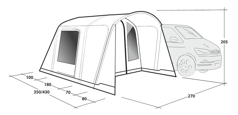 Outwell Talladega Air Driveaway Awning 2026 - Pre-Order