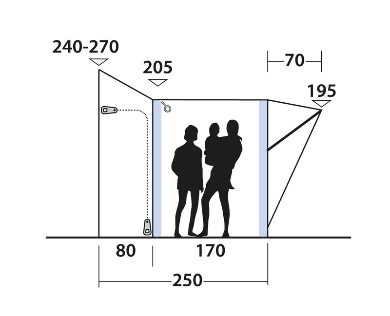Outwell Santa Monica Air Mid/Tall Driveaway Awning 2026 - Pre-Order
