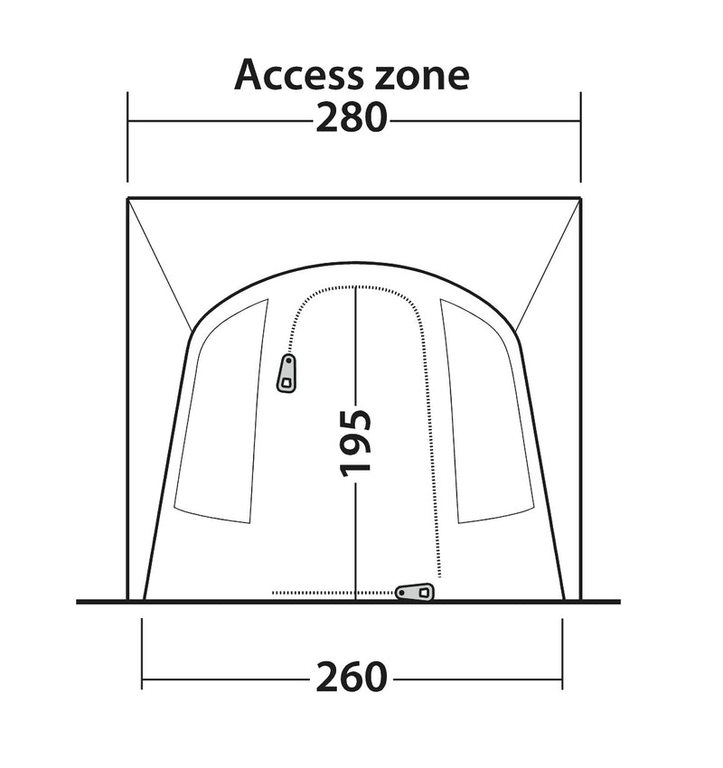 Outwell Santa Monica Air Mid/Tall Driveaway Awning 2026 - Pre-Order