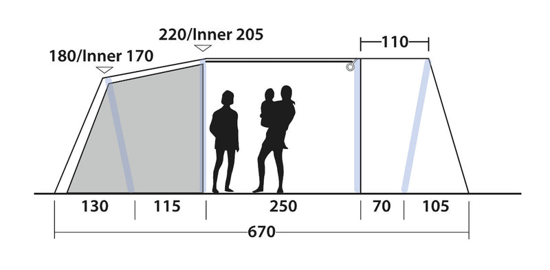 Outwell Sacramento 6 Air Inflatable Tent 2026 - Pre-Order