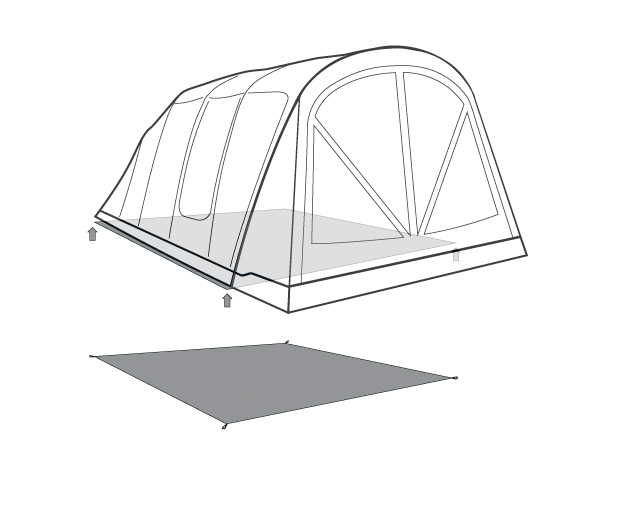 Outwell Florida / Alabama 6 Air Footprint Groundsheet 2025