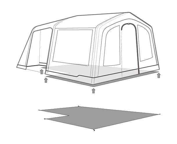 Outwell Michigan 4 Air Footprint Groundsheet 2025