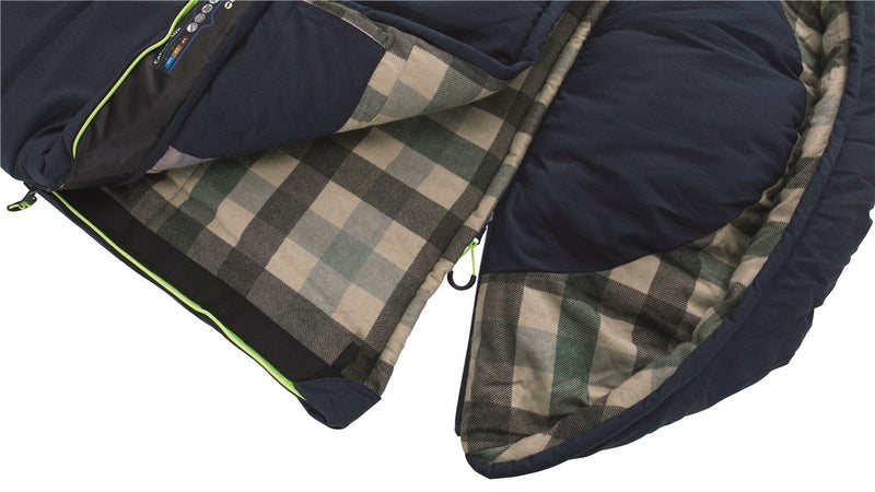Outwell Camper Lux Sleeping Bag "L Zip" Blue