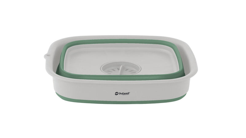 Outwell Collaps Wash Bowl with Drain Shadow Green