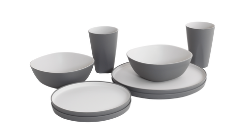 Outwell Gala 2 Person Dinner Set Grey Mist