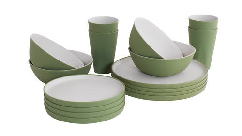 Outwell Gala 4 Person Dinner Set Shadow Green