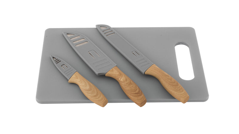 Outwell Caldas Knife Set with Cutting Board