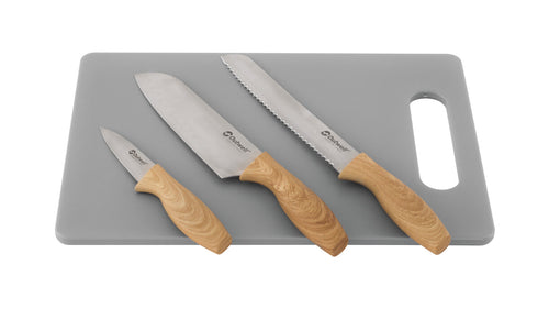 Outwell Caldas Knife Set with Cutting Board