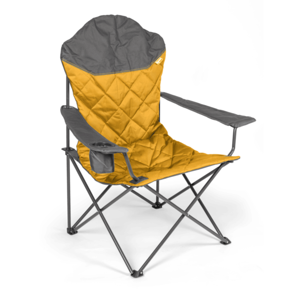 Kampa XL High Back Chair (Diamond Stitching) Sunset Yellow