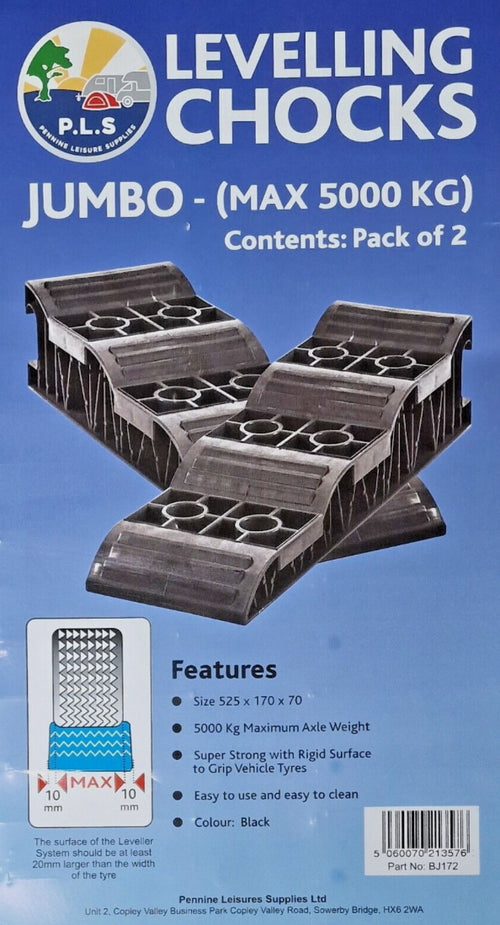 Jumbo Levelling Blocks (Pair) Black Max 5000kg