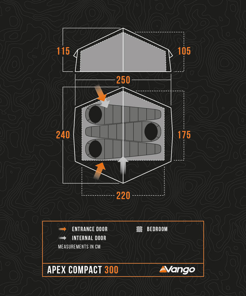 Vango Apex 300 Compact Backpacking Tent 2026