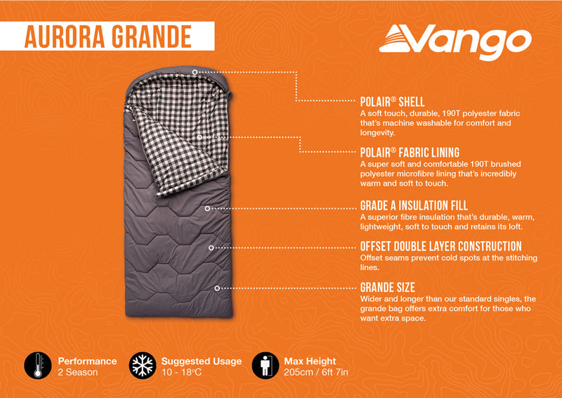 Vango Aurora Grande Sleeping Bag Excalibur