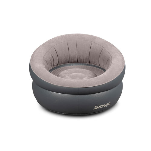 Vango Inflatable Donut Flocked Chair Dark Grey