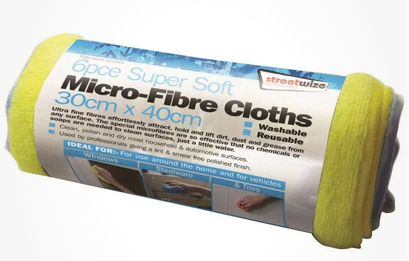 Microfibre super soft clothes x 6