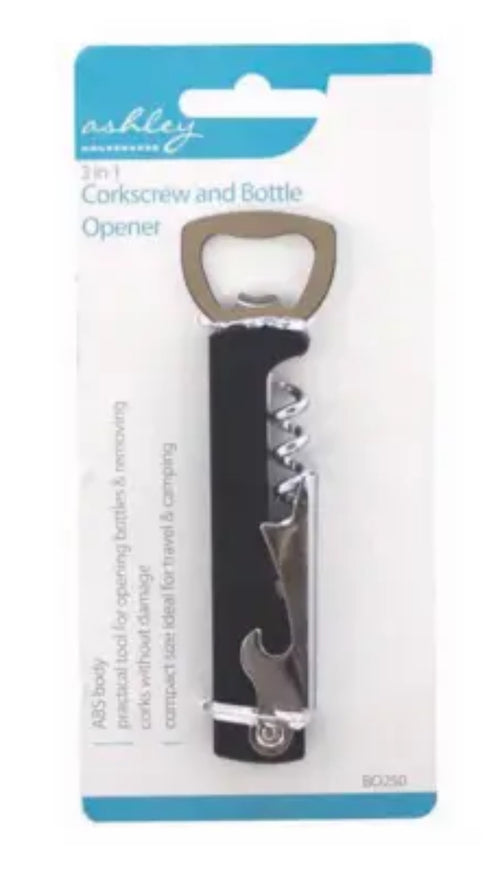 Corkscrew and Bottle Opener 3 in 1