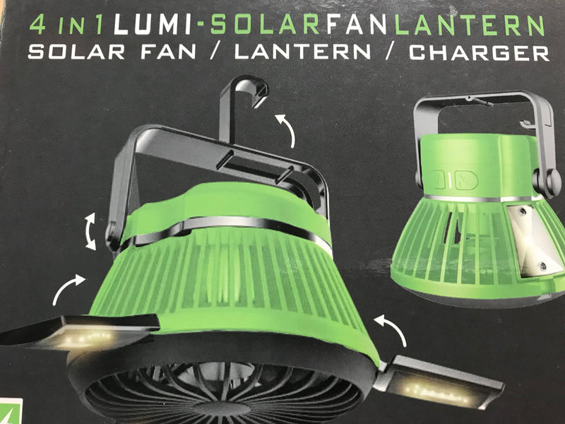 4 in 1 Lumi-Solar Fan Lantern with Power Bank Charger