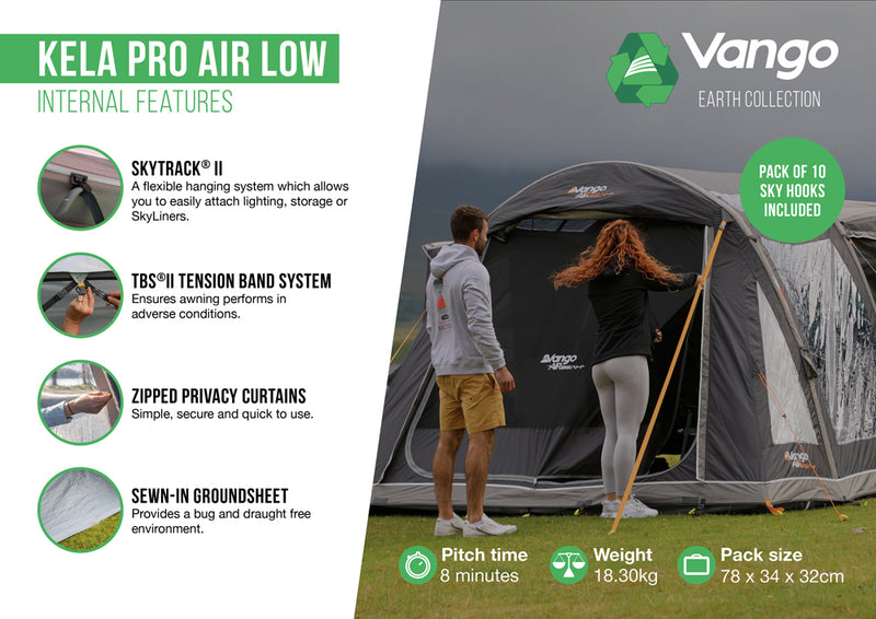 Vango Kela Air Pro Low Driveaway Awning 2026