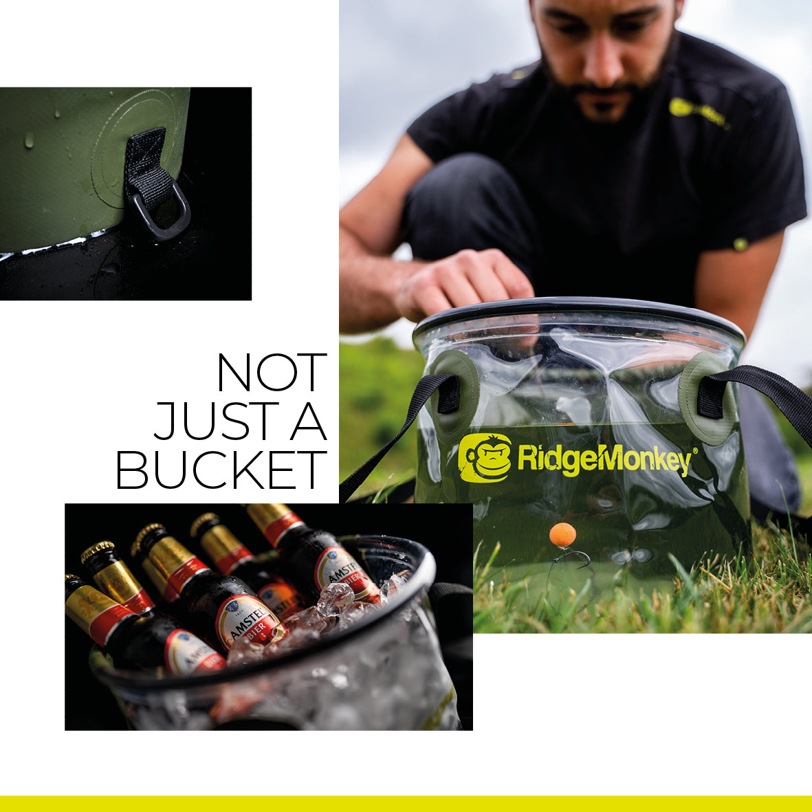 thumbnail image 2 of RidgeMonkey Perspective Collapsible Bucket 10L - Water Container & Fishing Bowl 2 of 4