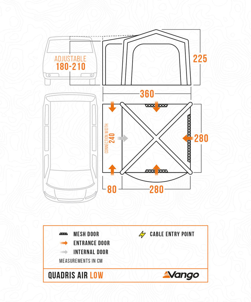 Vango Quadris Air Low Drive-Away Awning